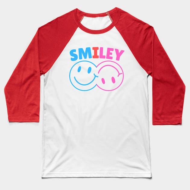 SMILEY Colorfull Baseball T-Shirt by HaMa-Cr0w